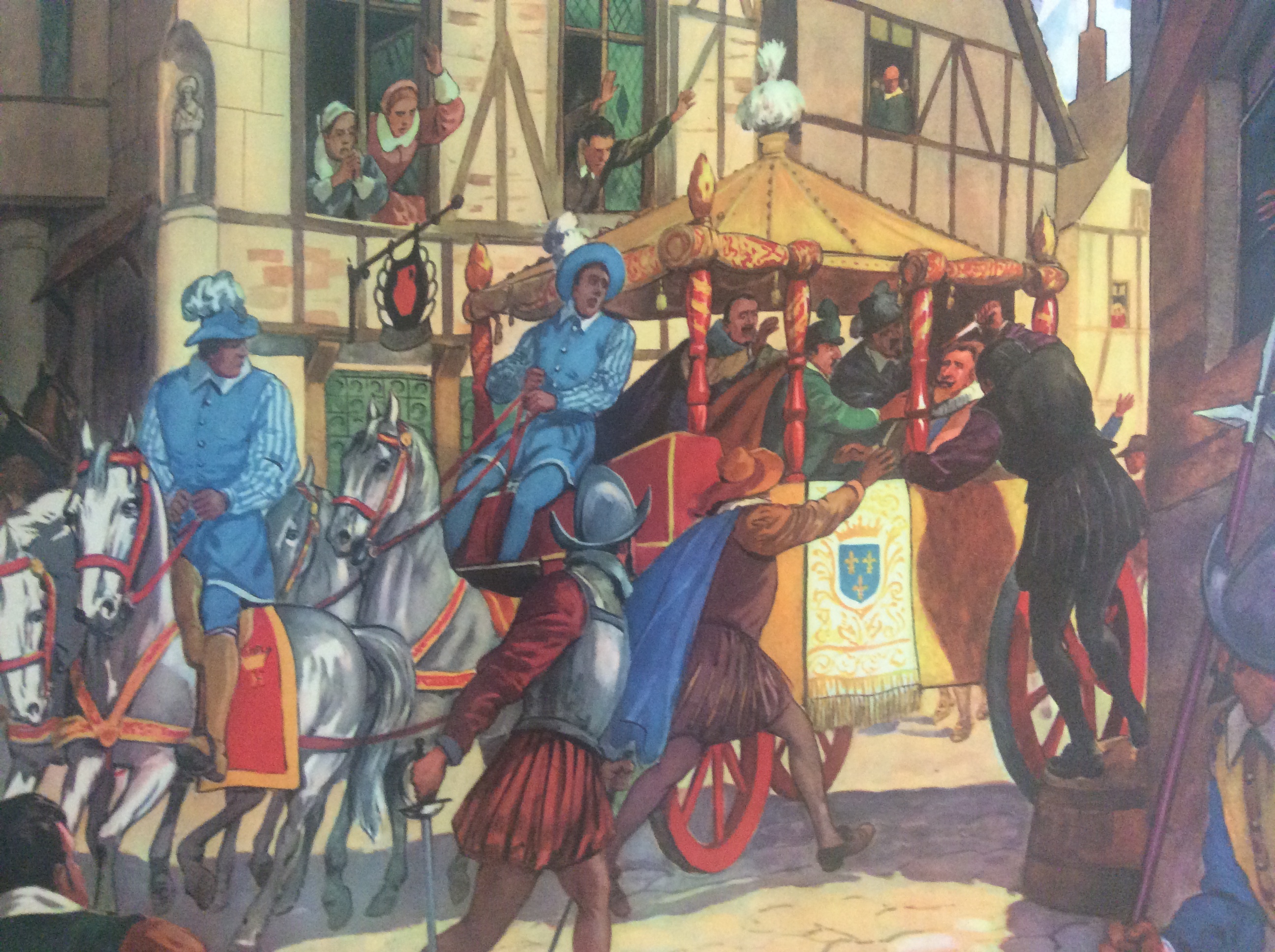 Affiche Scolaire Histoire Assassinat Henri IV - affiches scolaires anciennes rossignol vintage cartes murales lablache