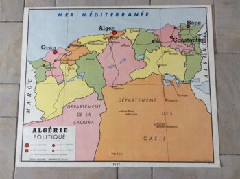 carte de géographie Tunisie Algérie
