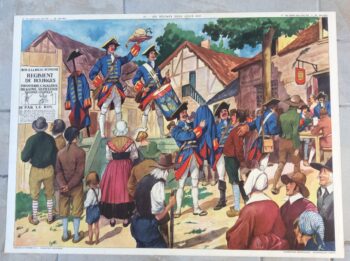 carte scolaire ancienne Rossignol histoire les soldats sous Louis XIV