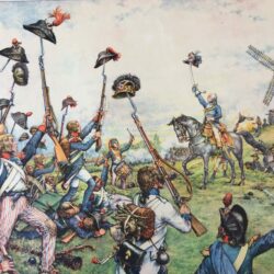 tableau pédagogique scolaire ancien histoire la bataille de Valmy