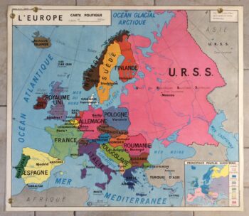 Affiche Scolaire Vintage Europe