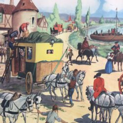 Affiche Scolaire Histoire Transports au 18 éme siècle