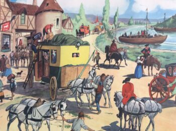 Affiche Scolaire Histoire Transports au 18 éme siècle