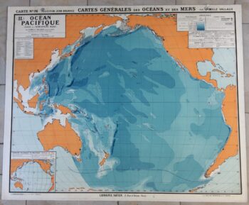 Carte Murale Scolaire Vidal Lablache Océan Pacifique Australie Océanie Déco Vintage