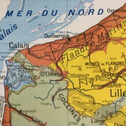 Carte Murale Scolaire Ancienne Nord Pas De Calais Déco Vintage