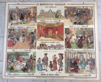 Affiche Scolaire Histoire Monarchie Absolue Déco Vintage