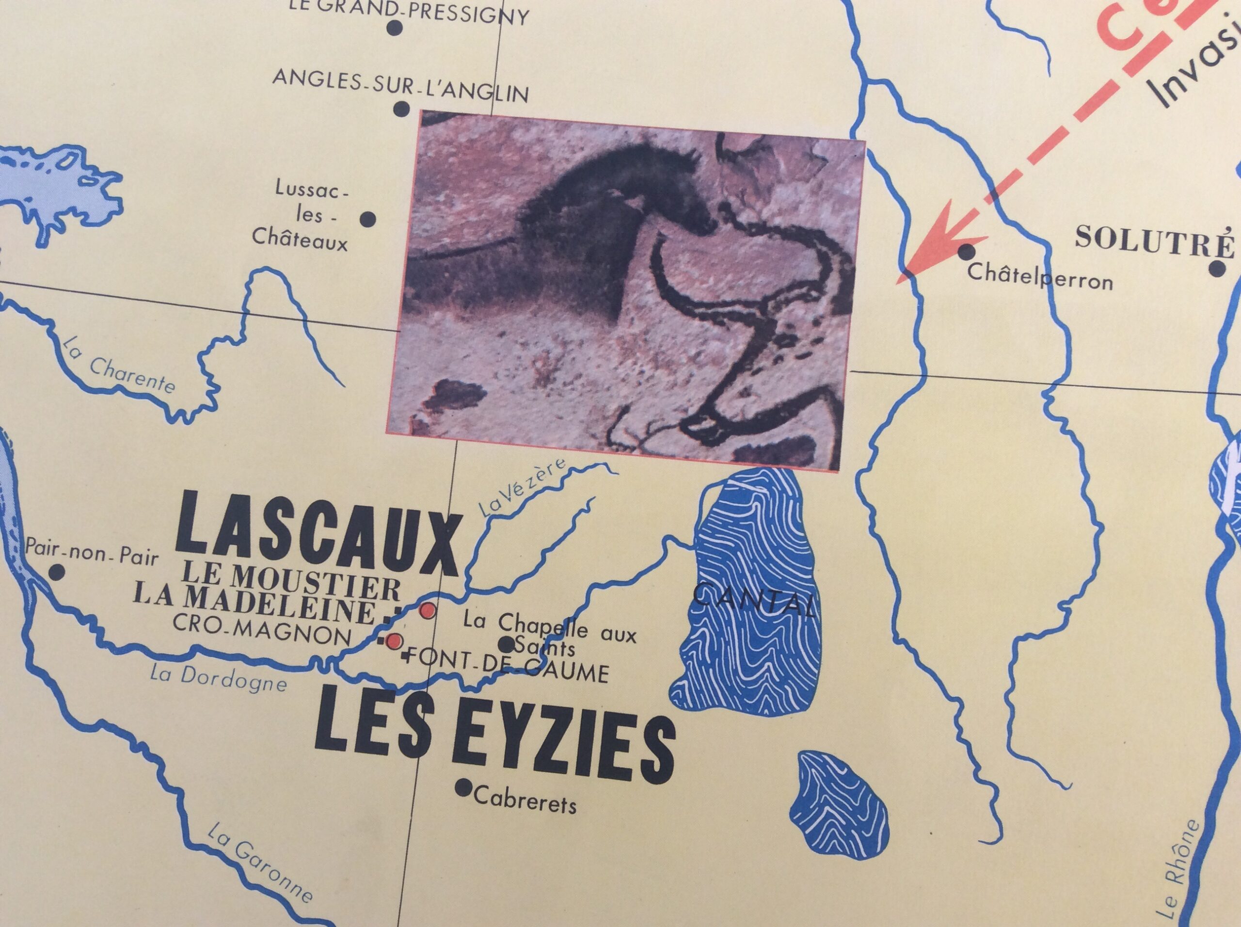 Carte Monde Vintage - Lascaux