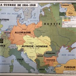 AFFICHE SCOLAIRE ÉCOLE LA GUERRE DE 1914-1918
