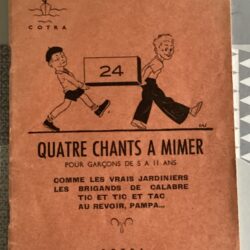 QUATRE CHANTS À MIMER POUR GARÇONS DE 5 À 11 ANS