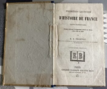 PREMIÈRES LECTURES HISTOIRE DE FRANCE COURS ÉLÉMENTAIRE