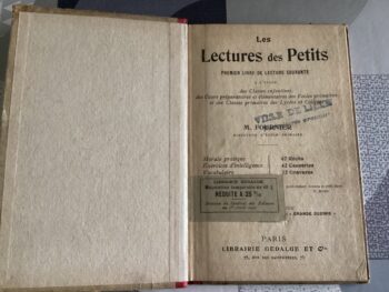 LIVRE SCOLAIRE ANCIEN LECTURES DES PETITS